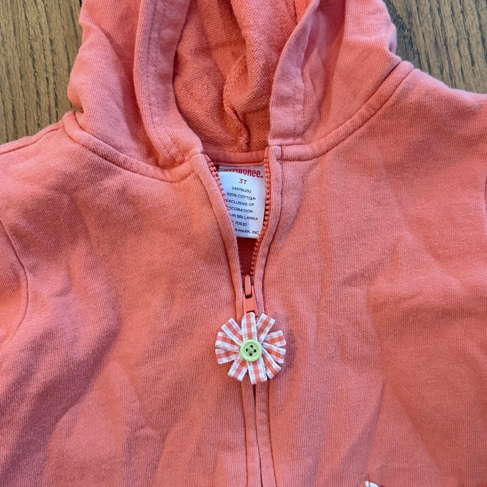 Gymboree Coral Hooded Jacket with Pockets 3T EUC